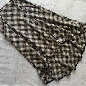 Free People North West Plaid Grunge Midi Skirt 6